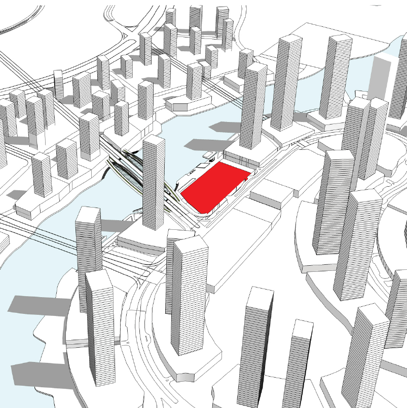 Plot location of high rise tower